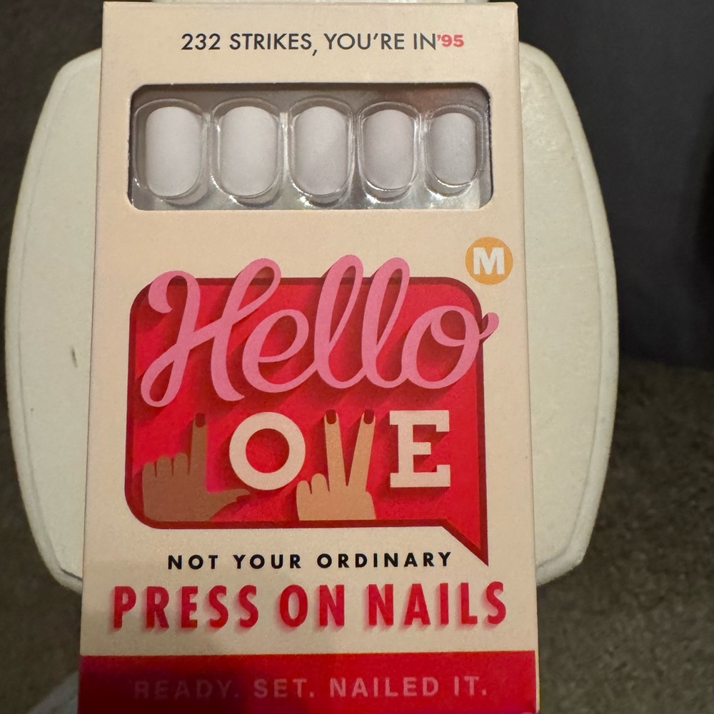 White Press-On Nails